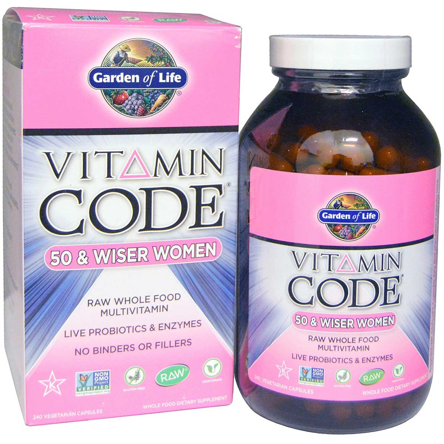 Garden of Life Vitamin Code Raw 50 & Wiser Women, 120 Vcaps