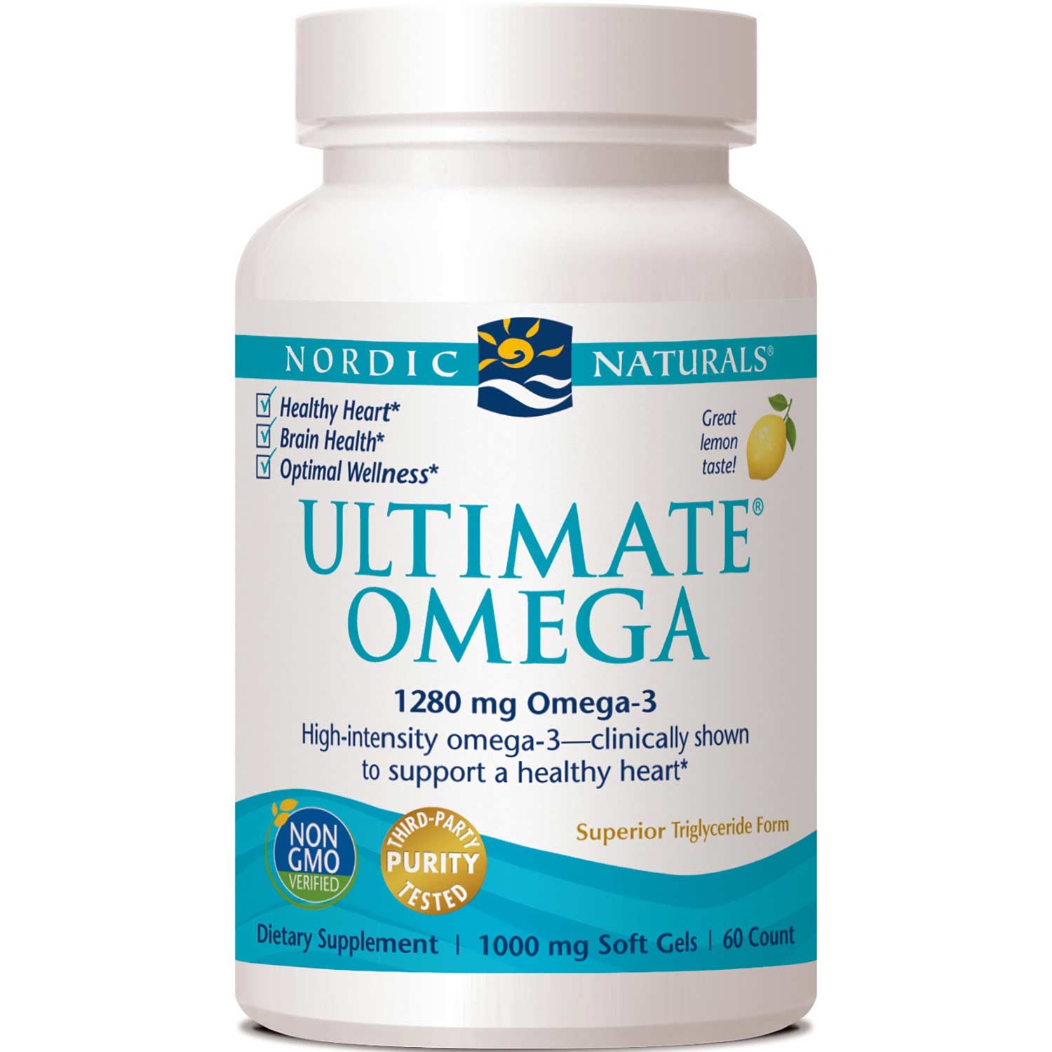 Nordic Naturals Ultimate Omega 1000 mg - Lemon, 60 sgls
