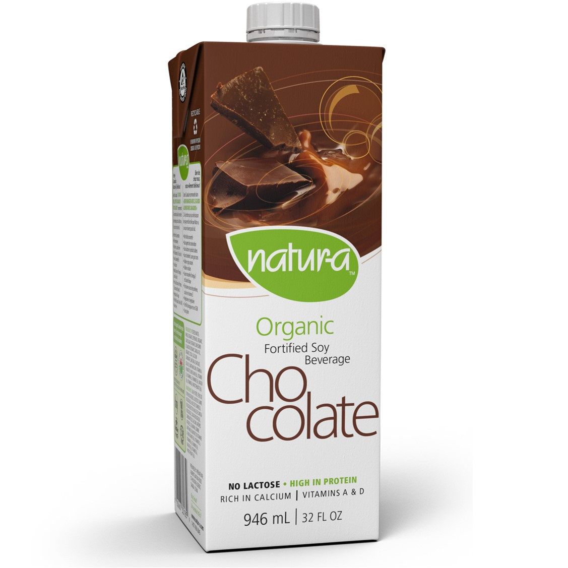 Natur-a Enriched Soy Beverage - Chocolate (Organic), 946 ml.