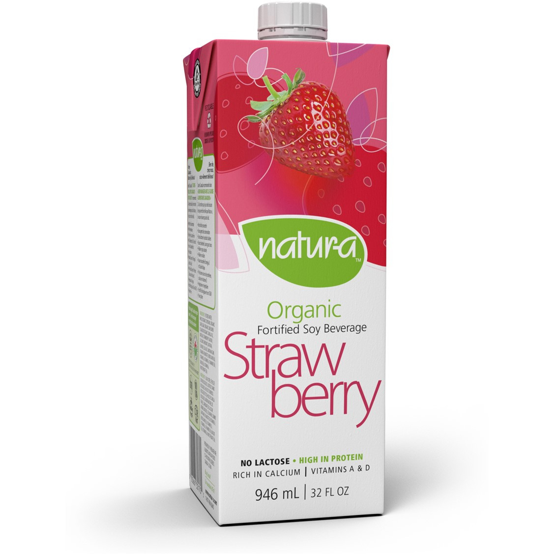 Natur-a Enriched Soy Beverage - Strawberry (Organic), 946 ml