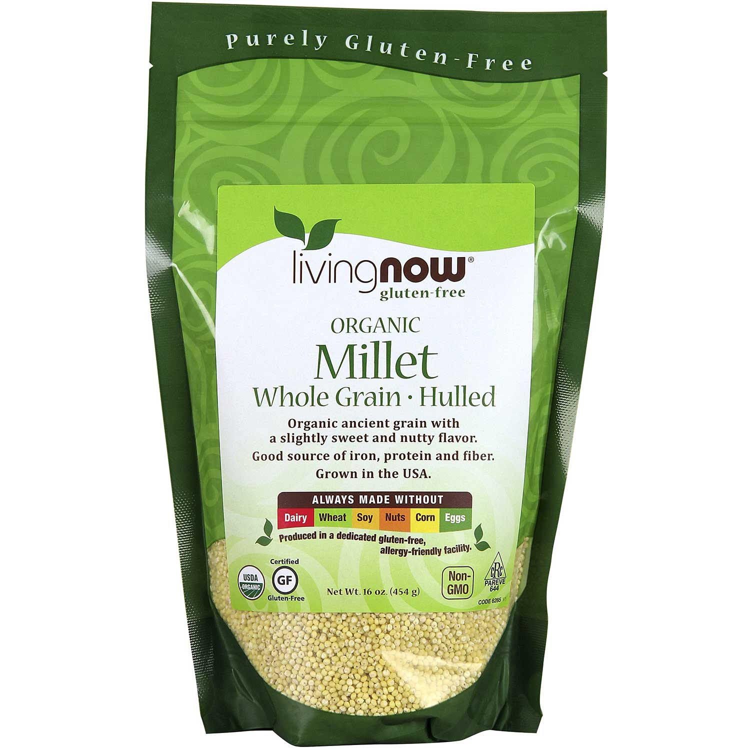 NOW Living NOW Organic Millet, 454 g