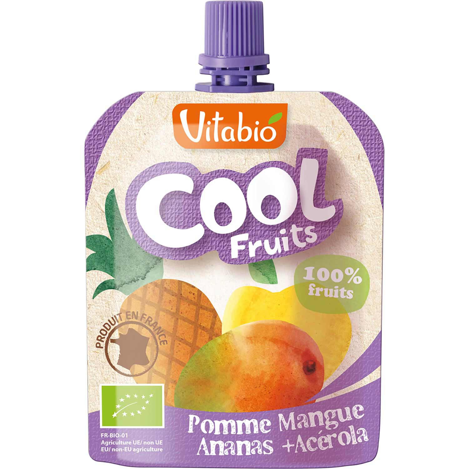 Vitabio Cool Fruits Apple-Mango-Pineapple Smoothie, 90g