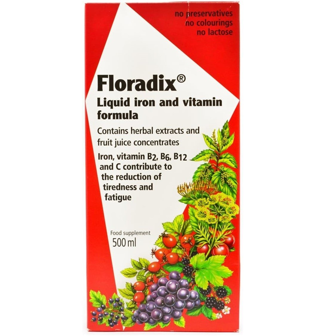Salus Haus Floradix Liquid Iron Formula, 500 ml