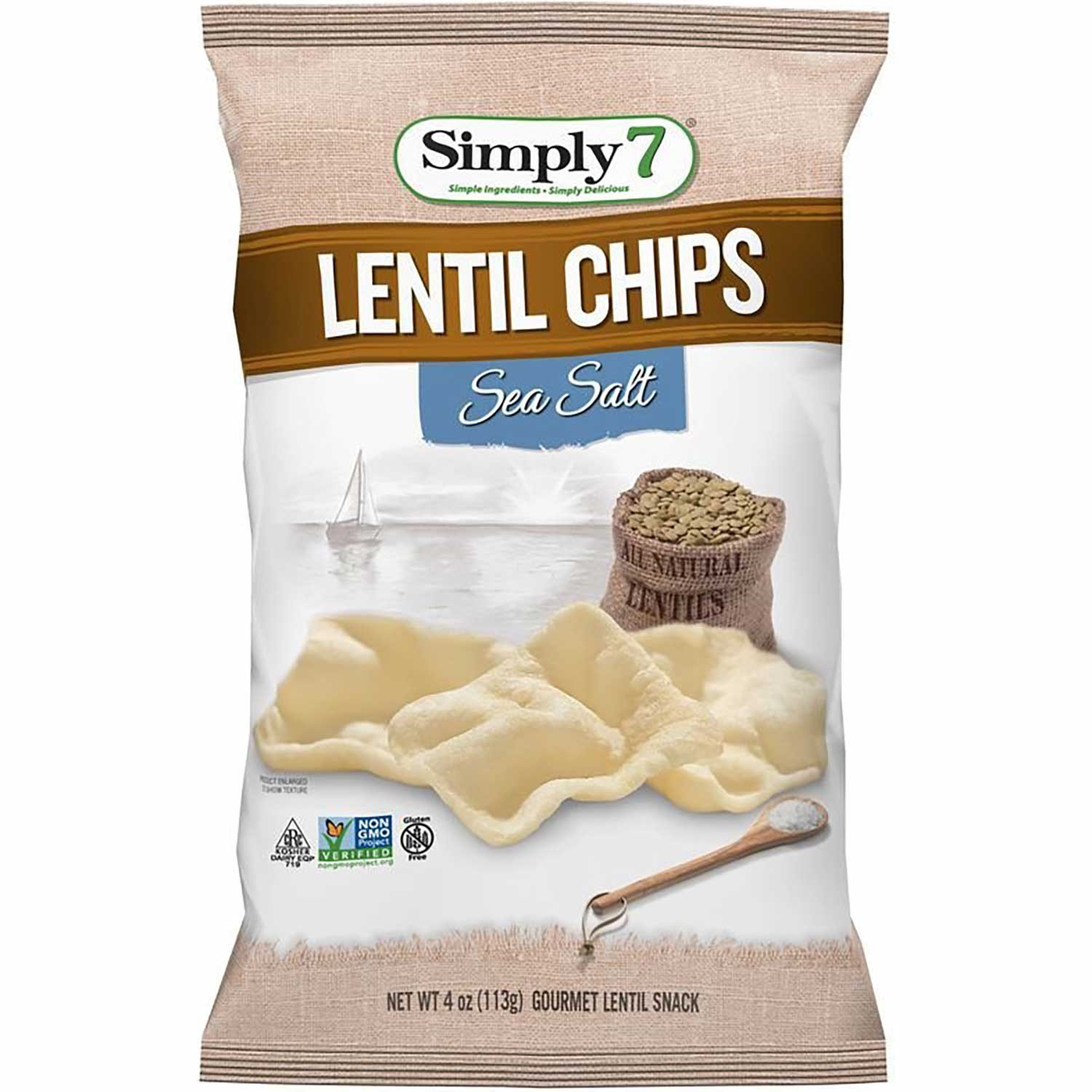 Simply 7 Lentil Chips - Sea Salt, 113 g