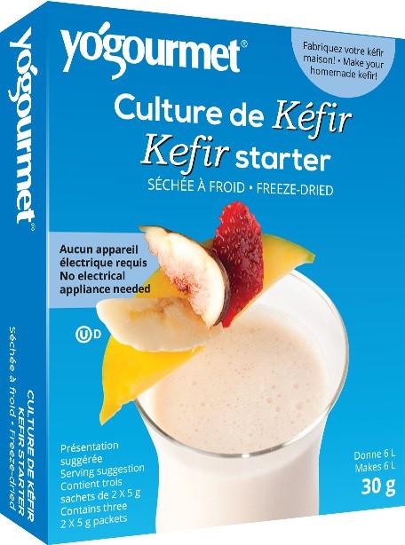 Yogourmet Kefir Starter (Freeze-Dried), 3 x (2 x 5 g)