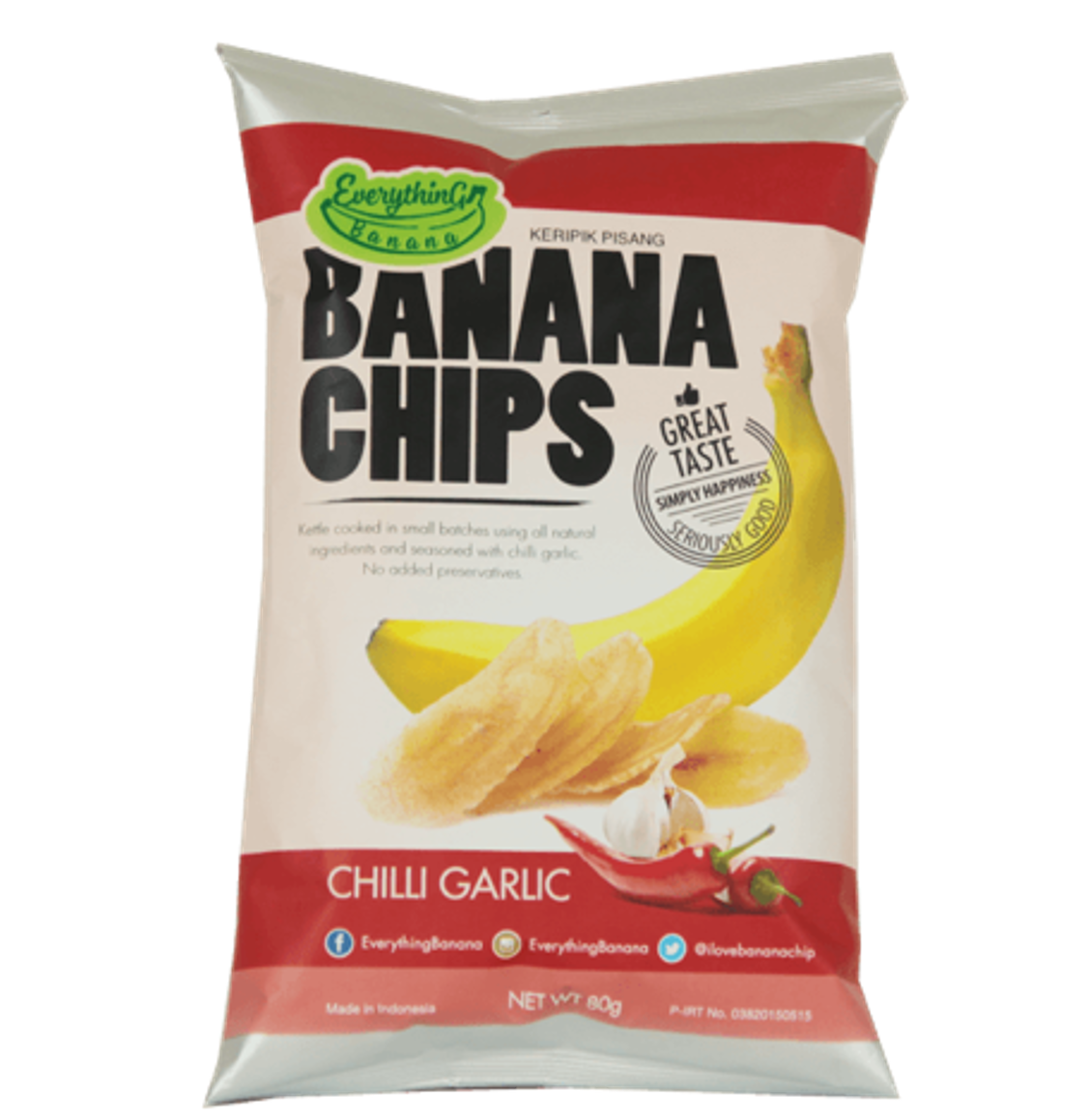 Everything Banana Chips - Garlic Chilli, 80g