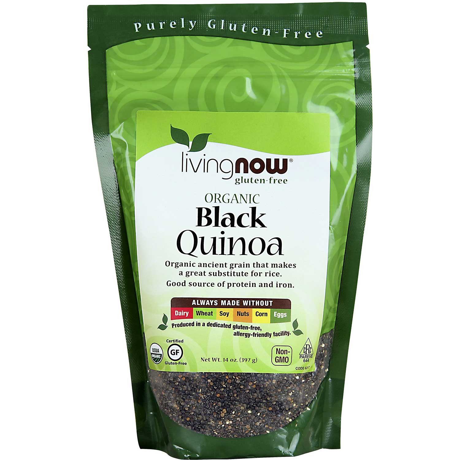 NOW Living NOW Organic Quinoa Grain - Black, 397g