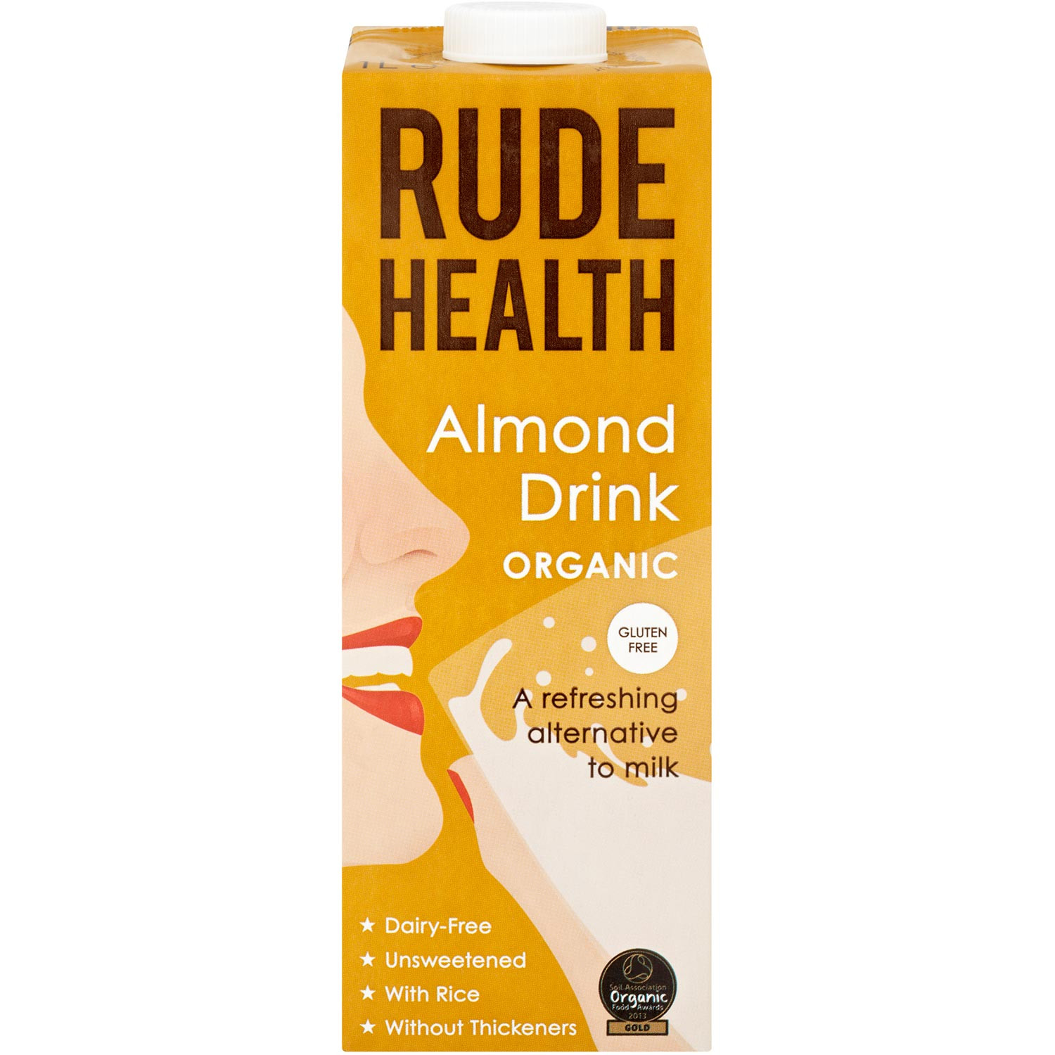 Rude Health Organic Dairy-free Drink - Almond (Gluten Free), 1 L