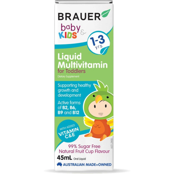 Brauer Baby and Kids Liquid Multivitamin, 45ml.