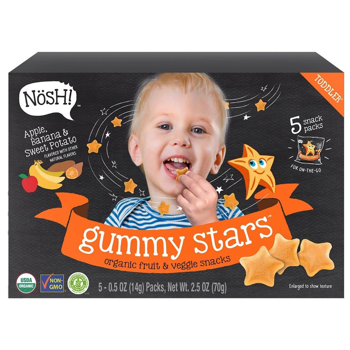 Nosh Gummy Star - Apple Banana Sweet Potato,70g